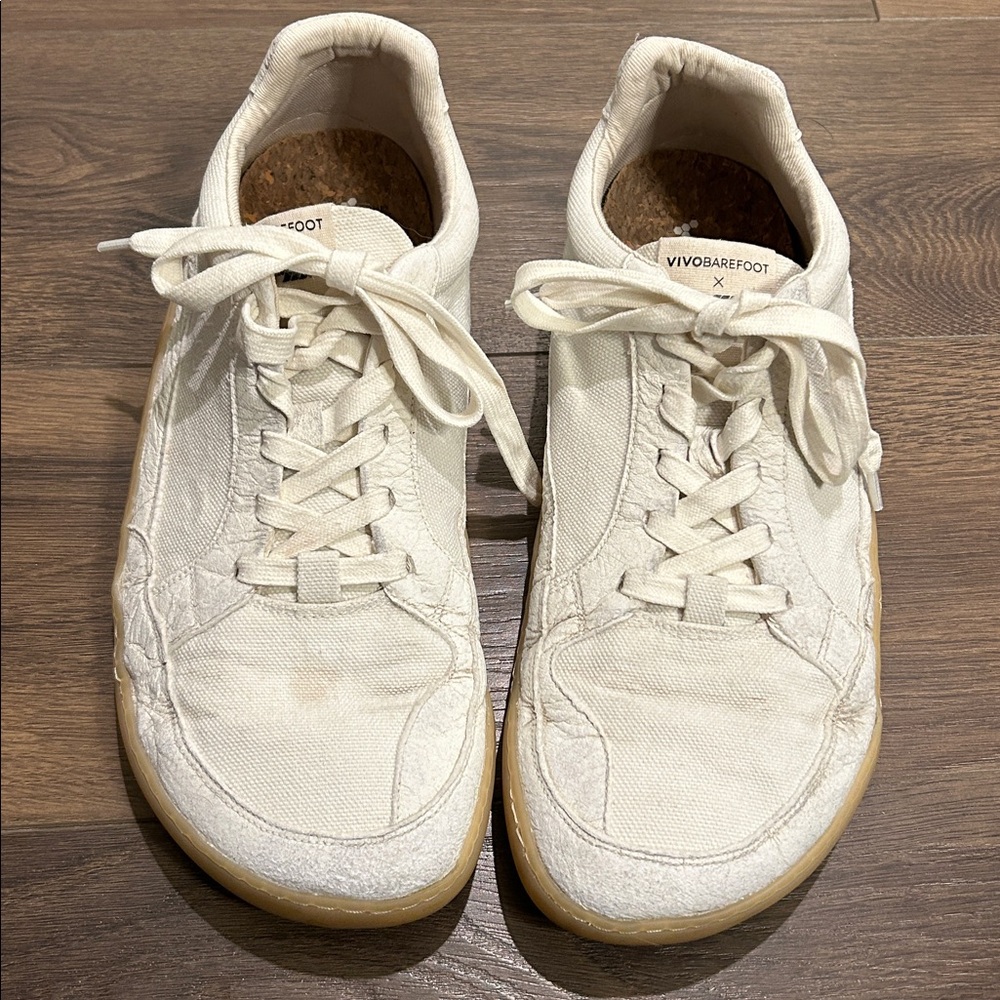 Vivobarefoot Gobi Sneaker II Canvas Limestone & Gum • Men’s 12 EU 45 some wear - Picture 3 of 6